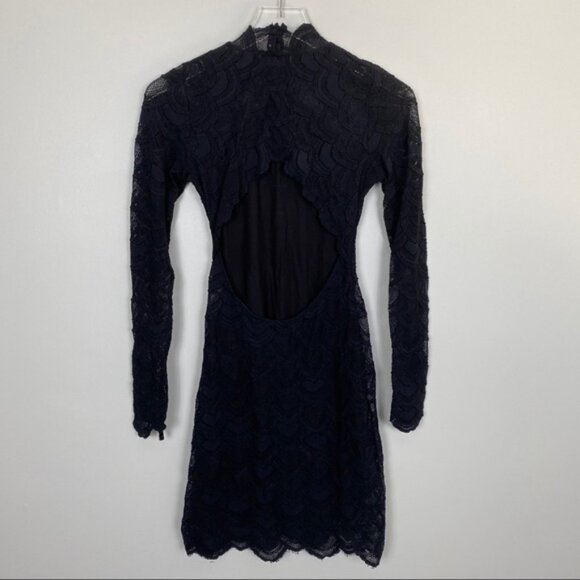 [Nightcap Clothing] Black Victorian Lace Dress - Picture 3 of 4